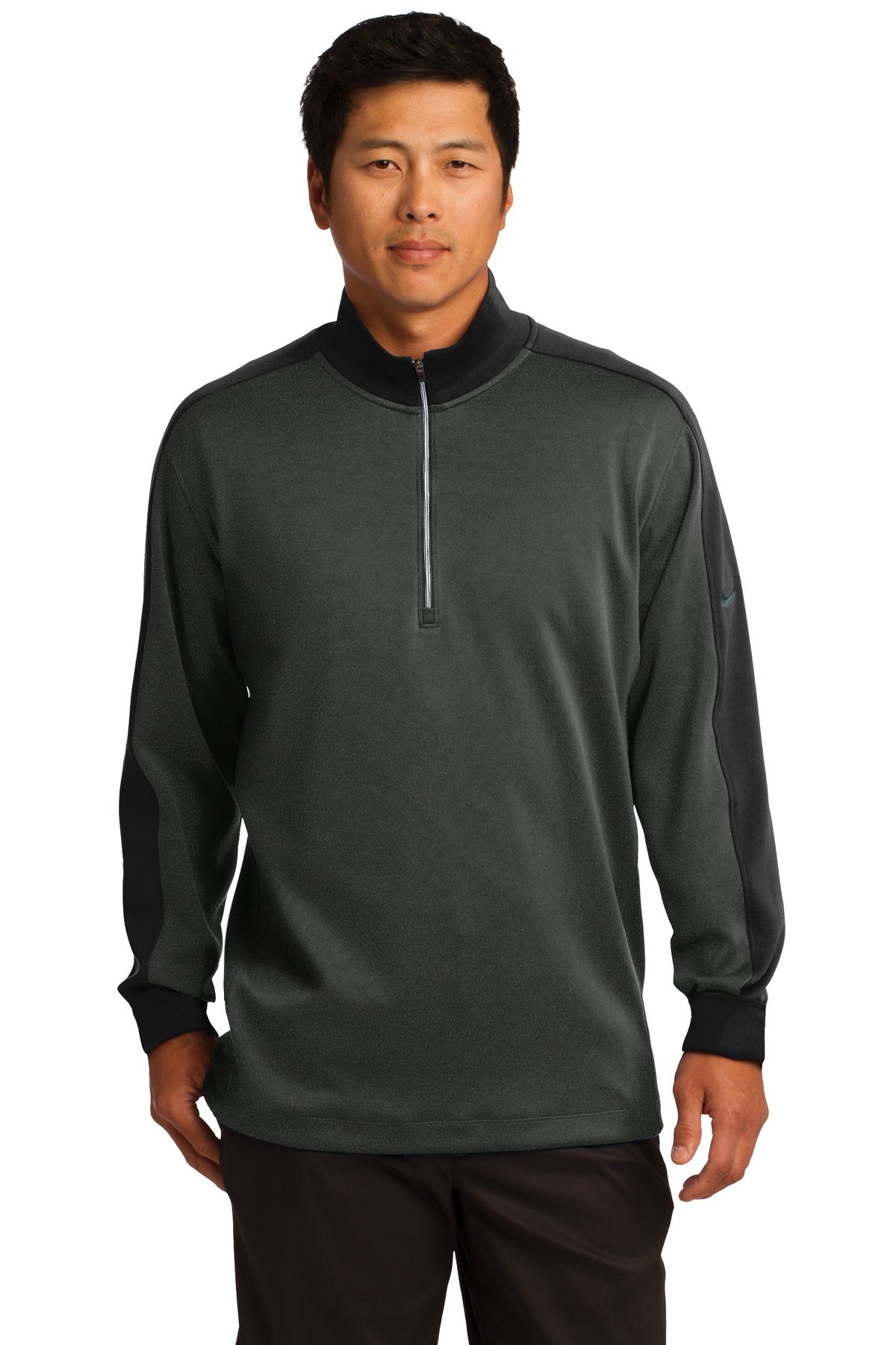 Nike Dri-FIT 1/2-Zip Cover-Up. 578673 - Anthracite Heather/ Black