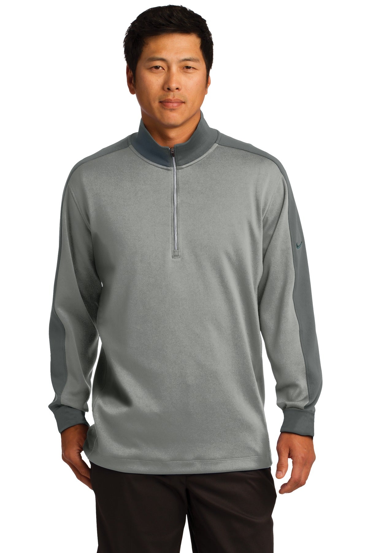 Nike Dri-FIT 1/2-Zip Cover-Up. 578673 - Athletic Grey Heather/ Dark Grey