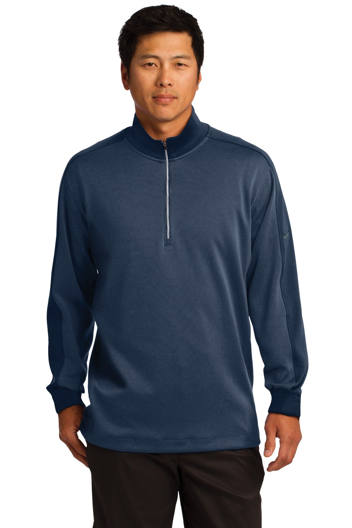 Nike Dri-FIT 1/2-Zip Cover-Up. 578673 - Midnight Navy Heather/ Midnight Navy