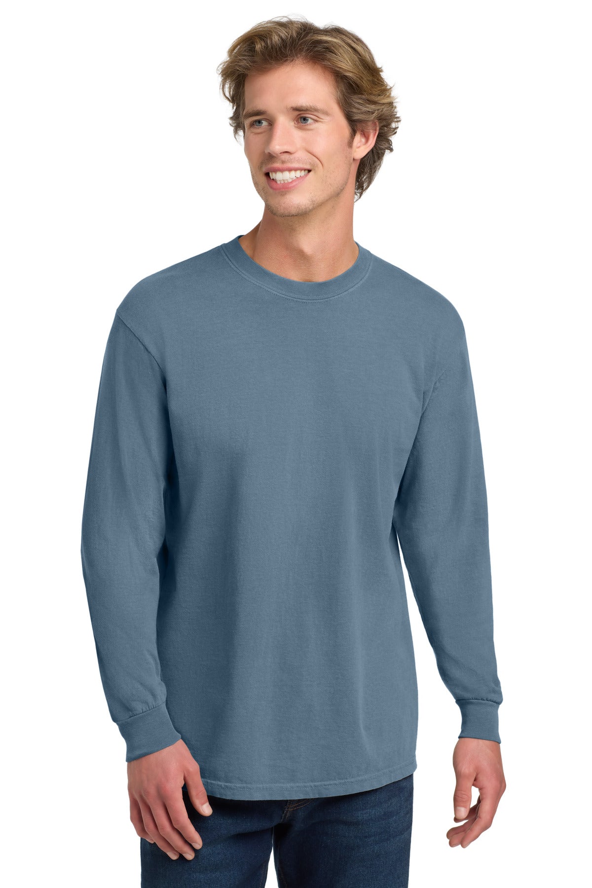 COMFORT COLORS  Heavyweight Ring Spun Long Sleeve Tee. 6014 - Blue Jean