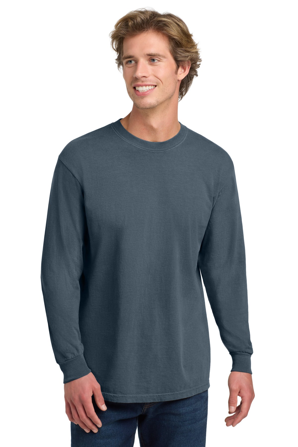 COMFORT COLORS  Heavyweight Ring Spun Long Sleeve Tee. 6014 - Denim