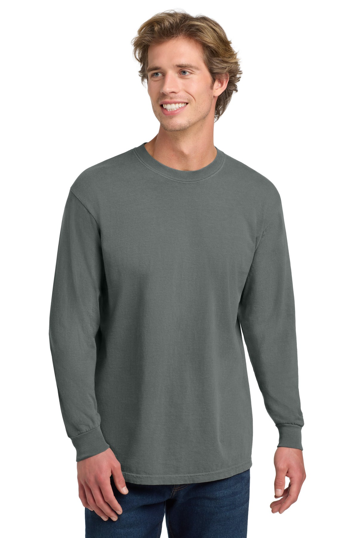 COMFORT COLORS  Heavyweight Ring Spun Long Sleeve Tee. 6014 - Grey