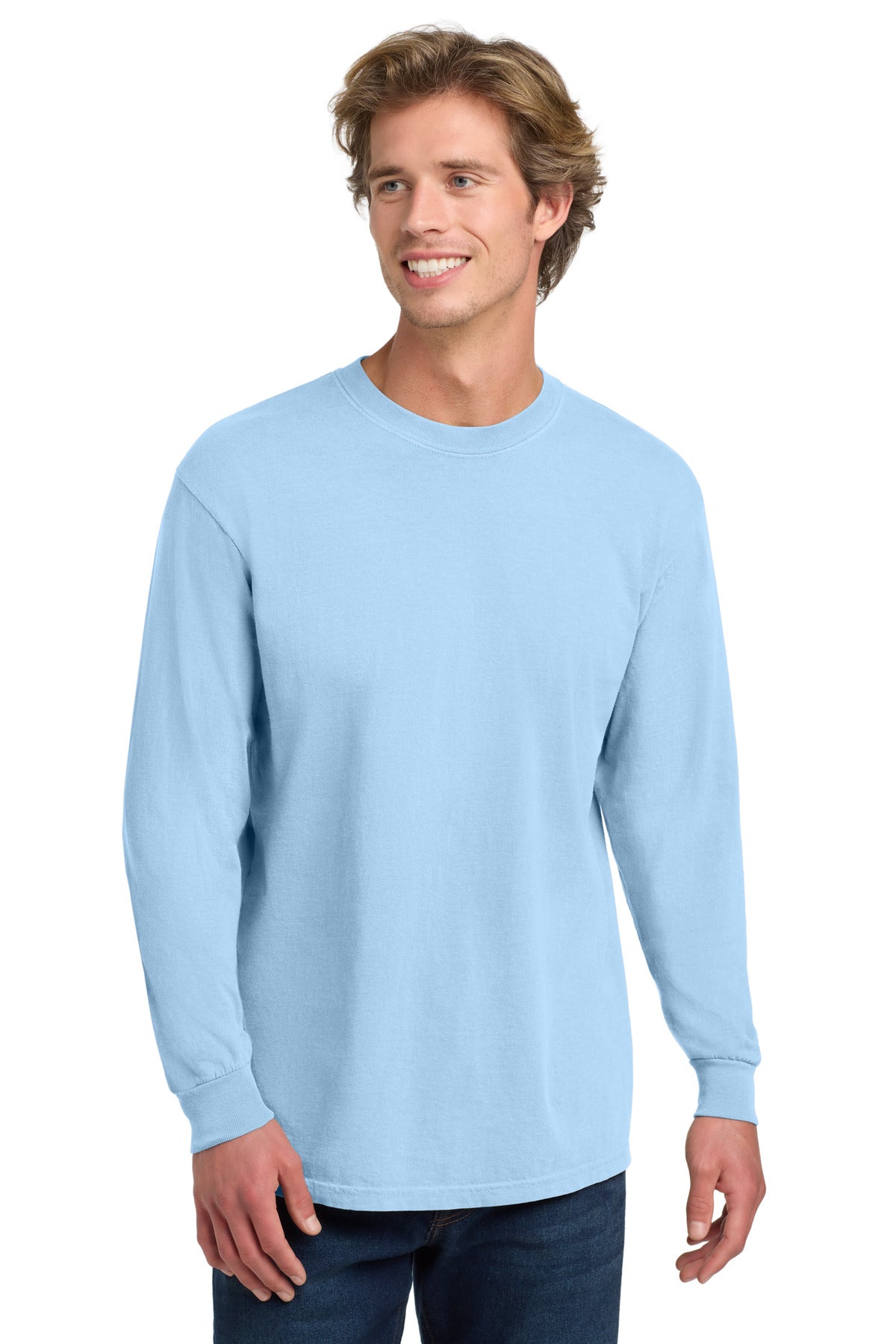 COMFORT COLORS  Heavyweight Ring Spun Long Sleeve Tee. 6014 - Hydrangea