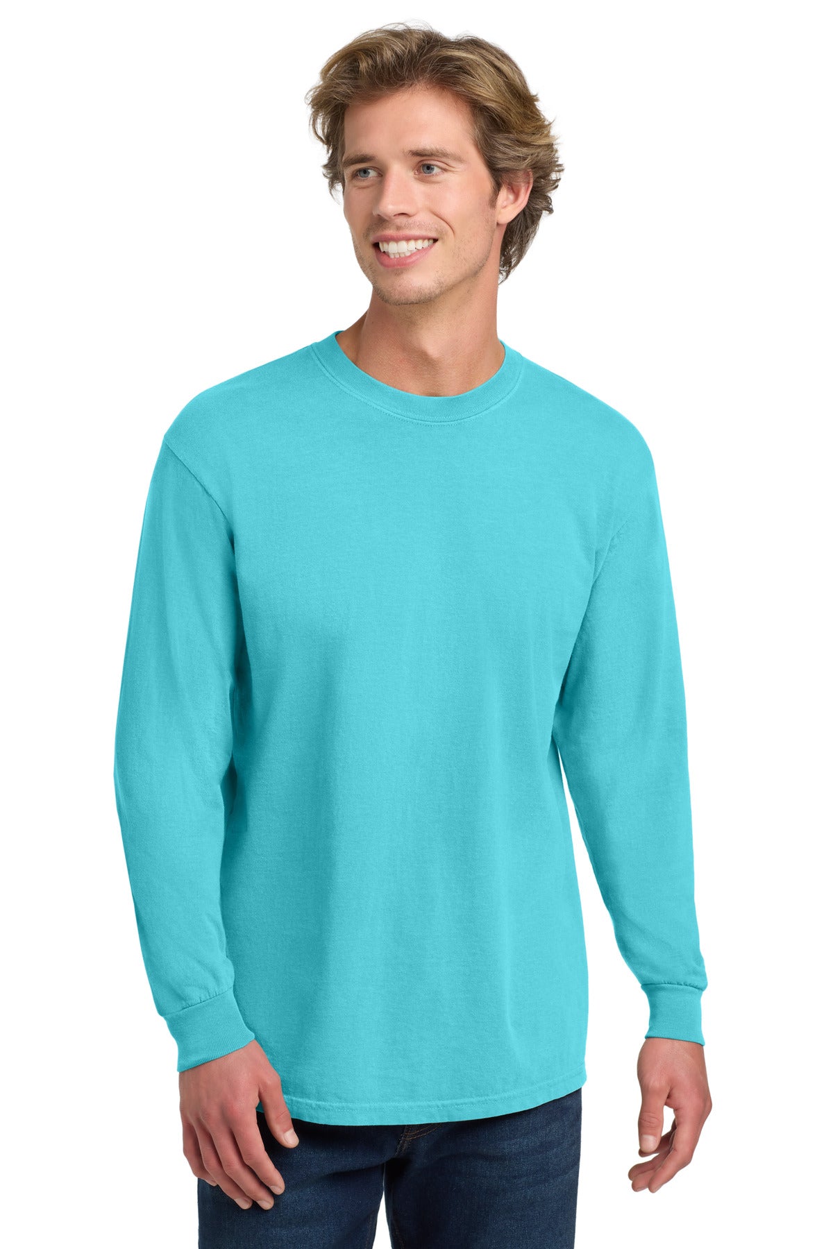 COMFORT COLORS  Heavyweight Ring Spun Long Sleeve Tee. 6014 - Lagoon