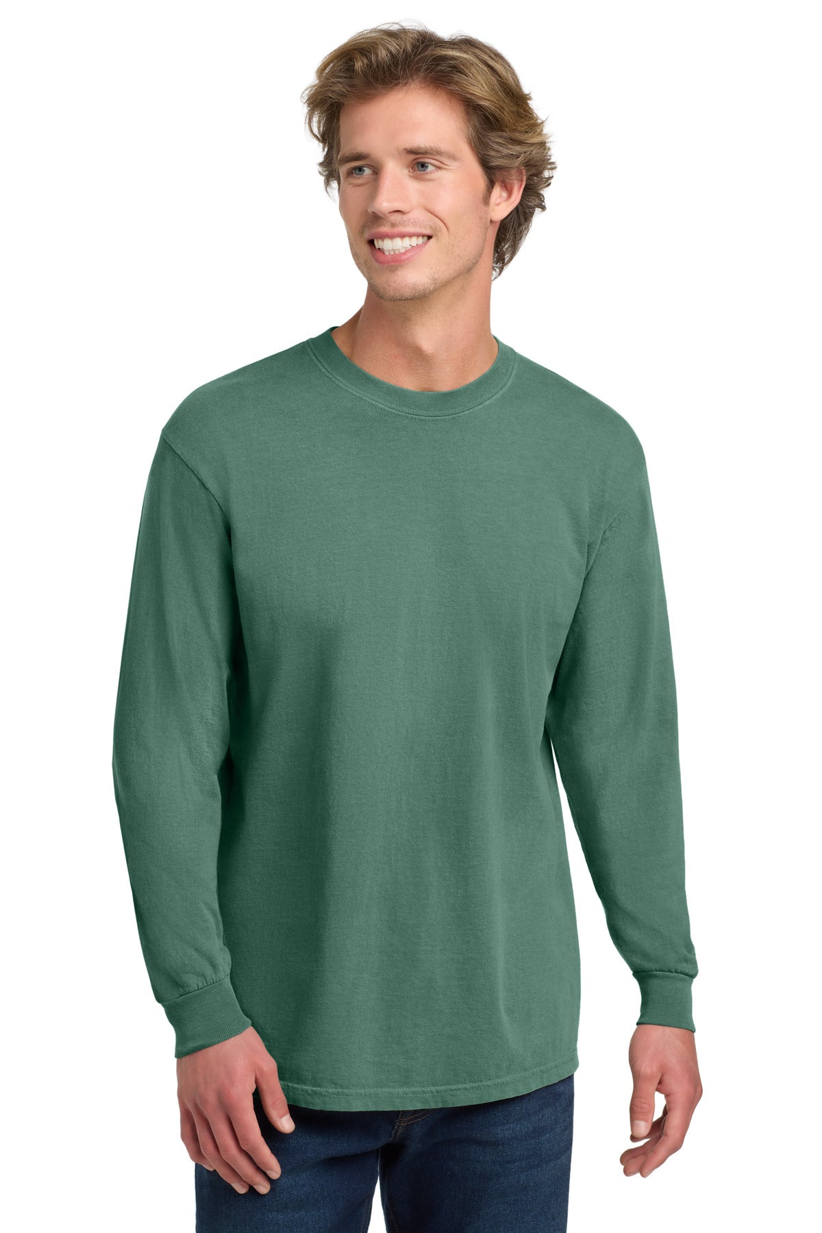 COMFORT COLORS  Heavyweight Ring Spun Long Sleeve Tee. 6014 - Light Green