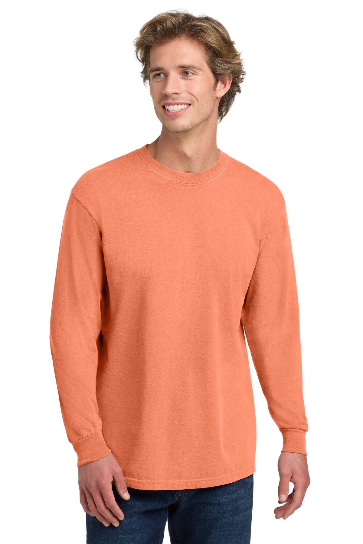 COMFORT COLORS  Heavyweight Ring Spun Long Sleeve Tee. 6014 - Melon