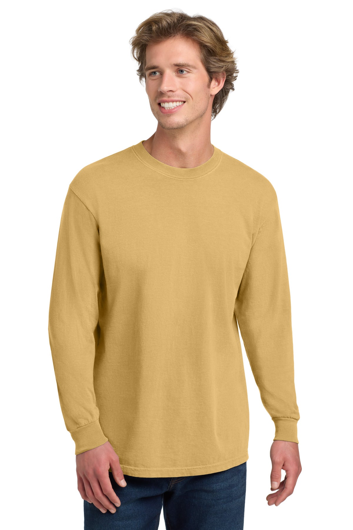 COMFORT COLORS  Heavyweight Ring Spun Long Sleeve Tee. 6014 - Mustard