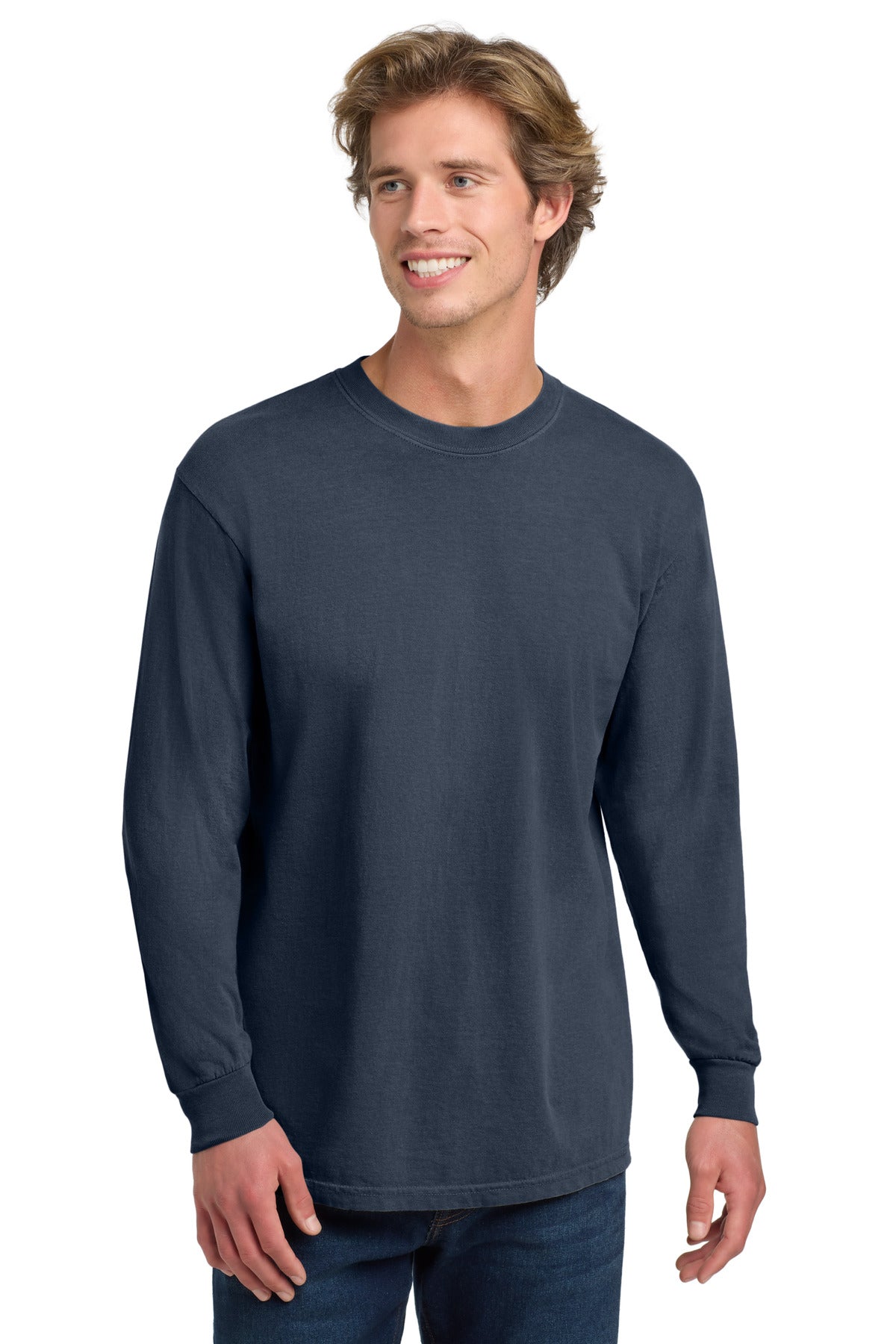 COMFORT COLORS  Heavyweight Ring Spun Long Sleeve Tee. 6014 - Navy