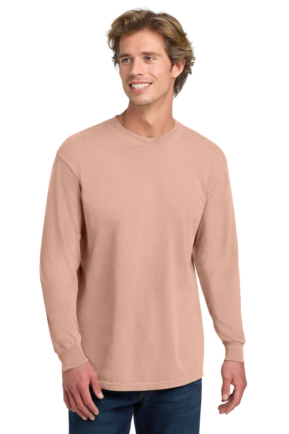 COMFORT COLORS  Heavyweight Ring Spun Long Sleeve Tee. 6014 - Peachy