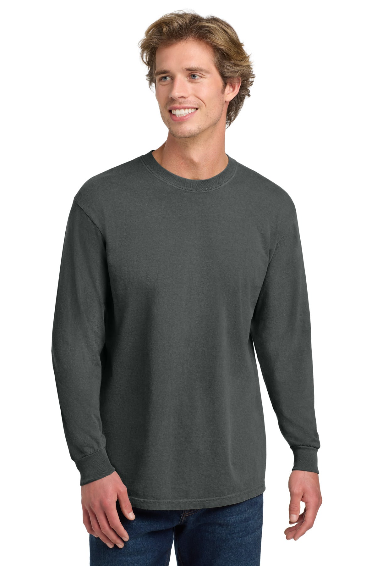 COMFORT COLORS  Heavyweight Ring Spun Long Sleeve Tee. 6014 - Pepper