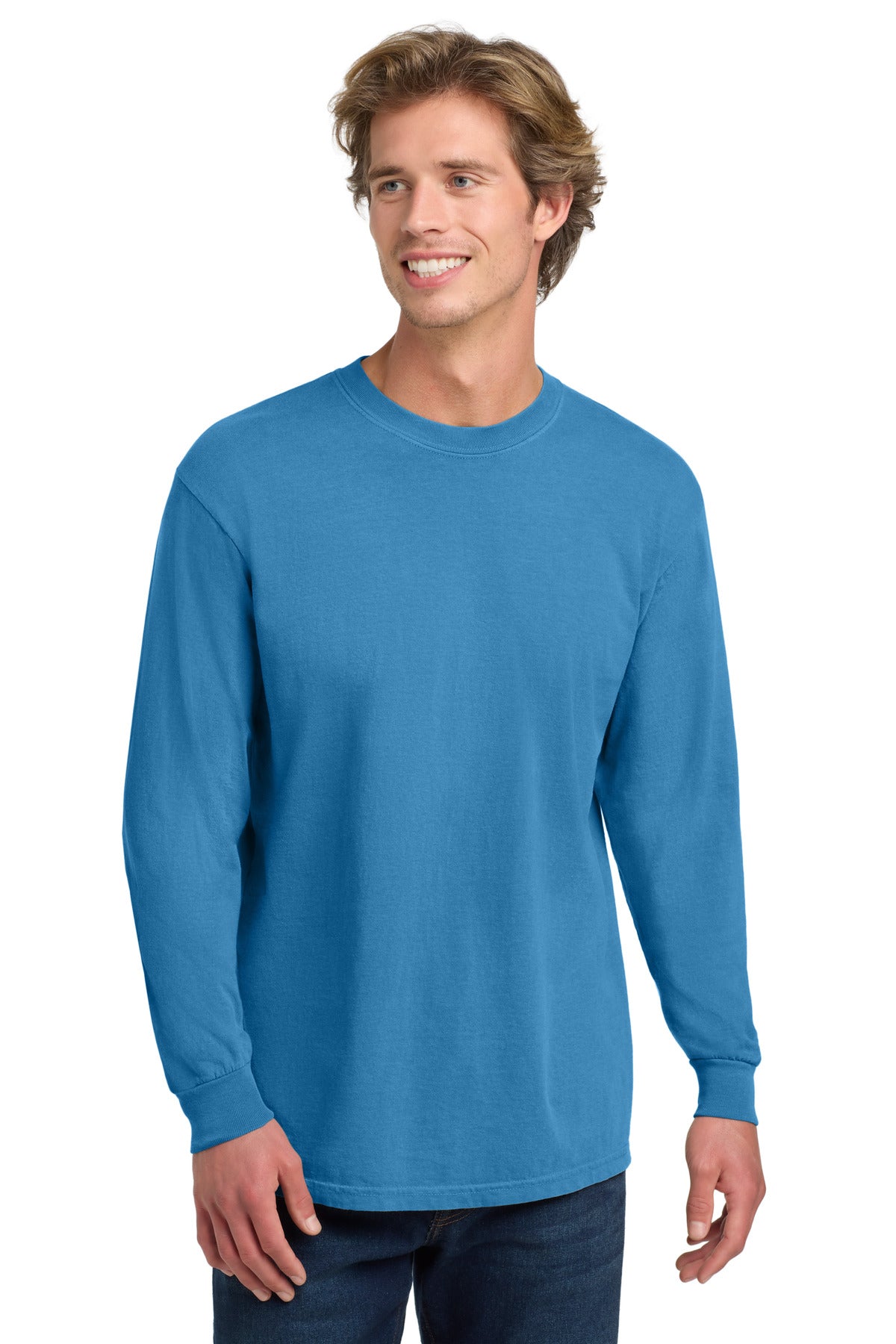 COMFORT COLORS  Heavyweight Ring Spun Long Sleeve Tee. 6014 - Royal Caribe