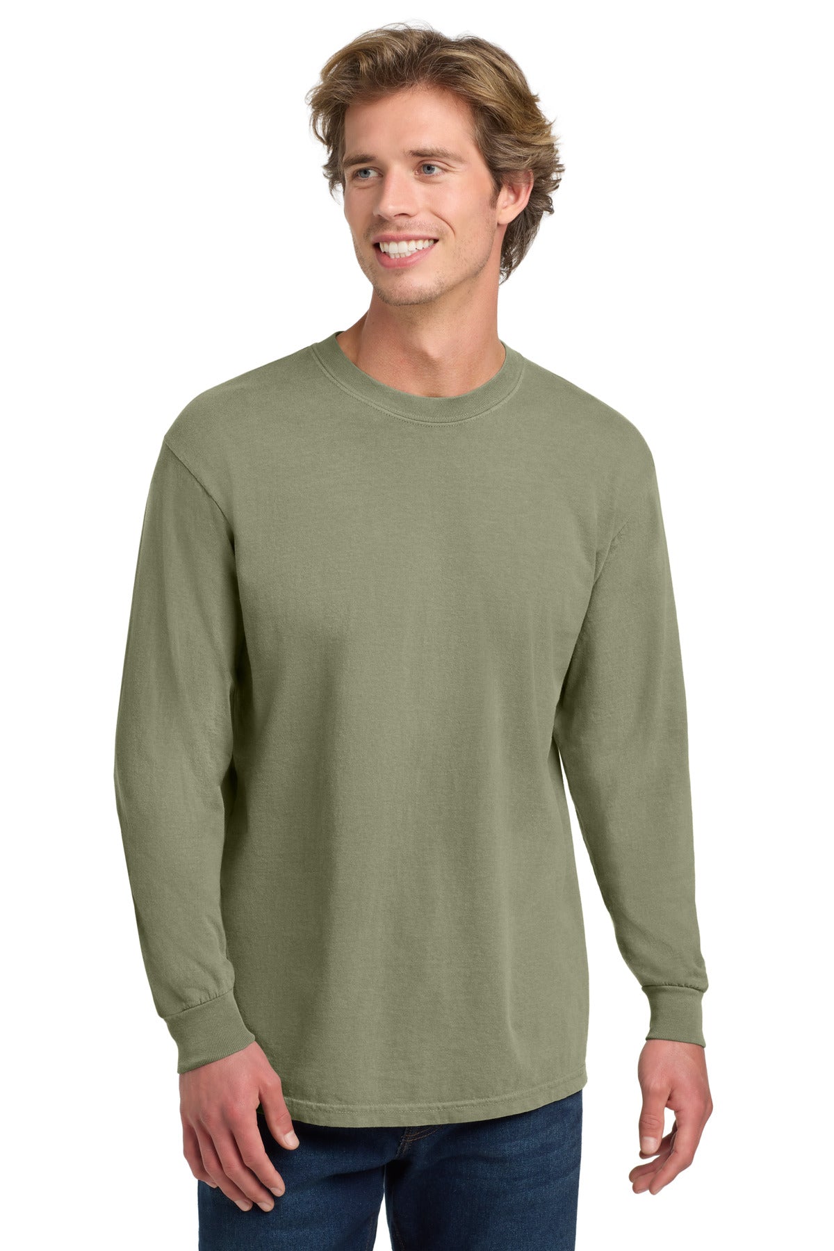 COMFORT COLORS  Heavyweight Ring Spun Long Sleeve Tee. 6014 - Sandstone