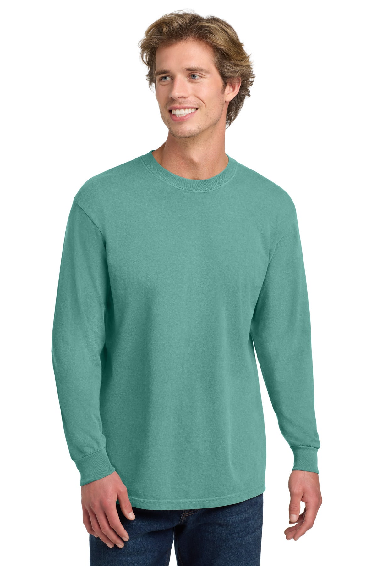 COMFORT COLORS  Heavyweight Ring Spun Long Sleeve Tee. 6014 - Seafoam