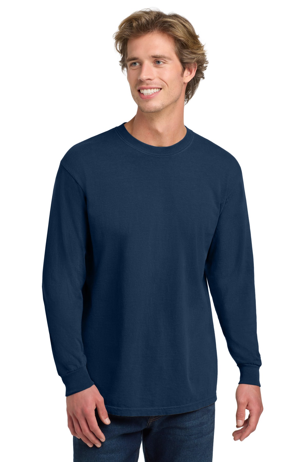 COMFORT COLORS  Heavyweight Ring Spun Long Sleeve Tee. 6014 - True Navy