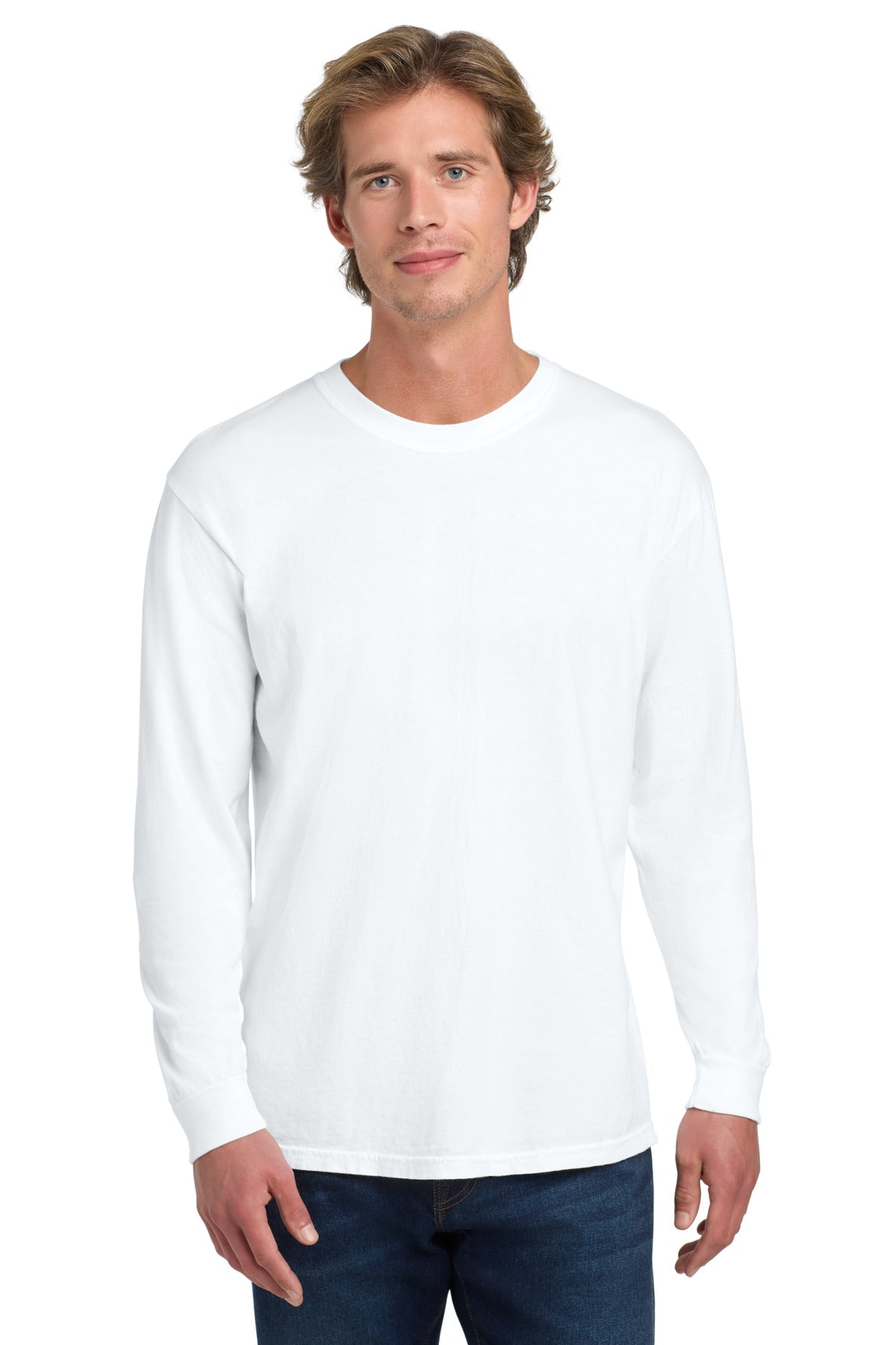 COMFORT COLORS  Heavyweight Ring Spun Long Sleeve Tee. 6014 - White