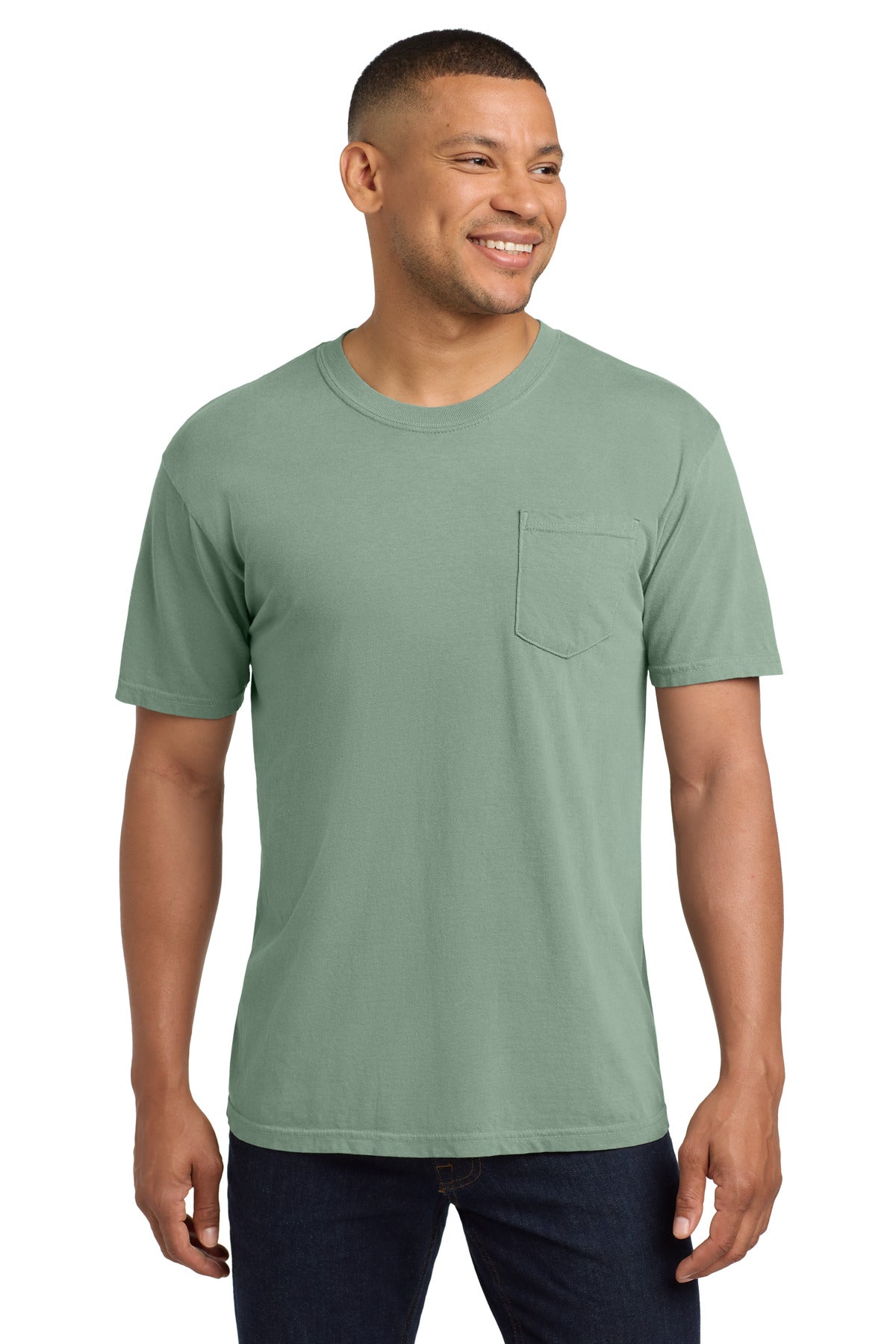COMFORT COLORS  Heavyweight Ring Spun Pocket Tee. 6030 - Bay