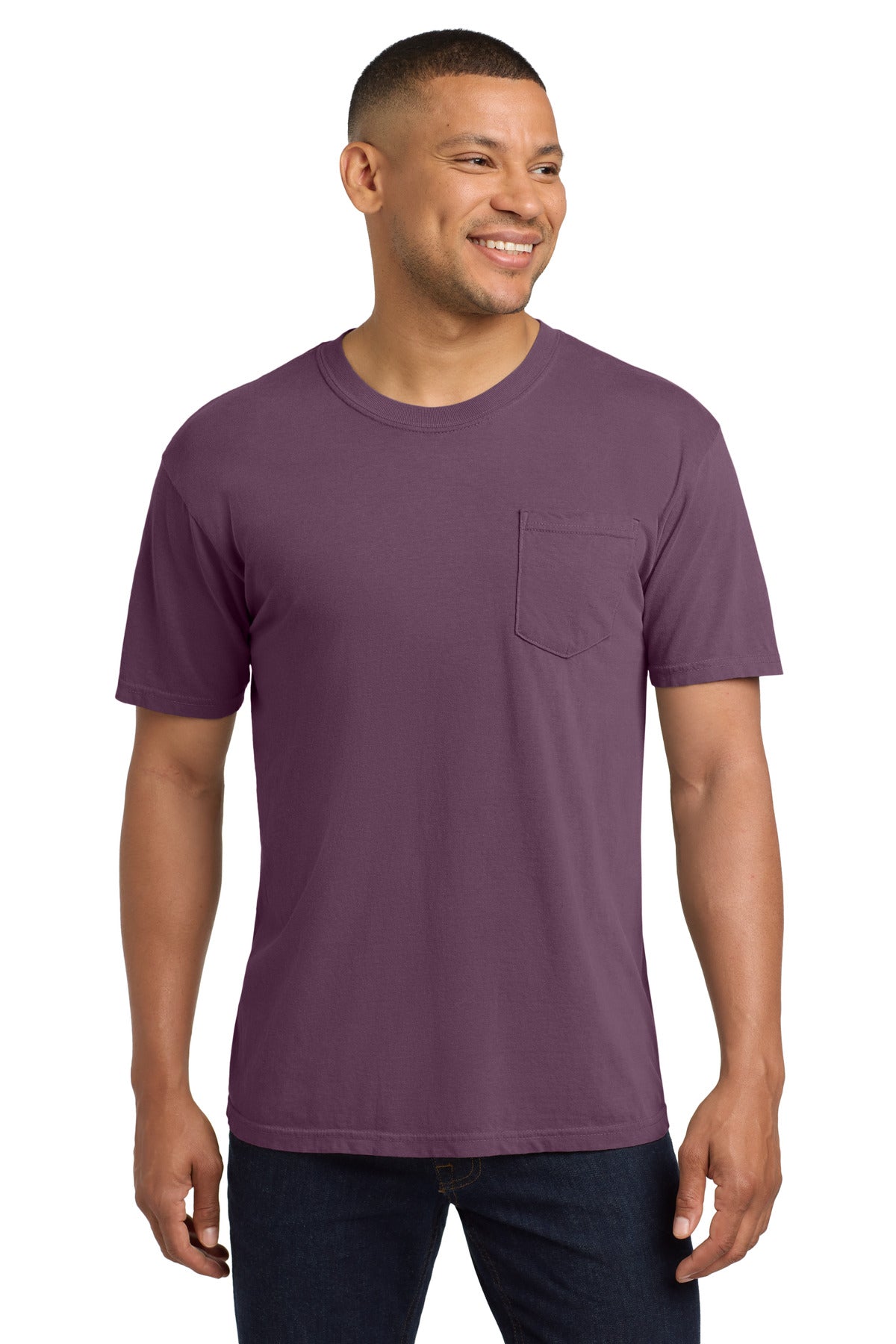 COMFORT COLORS  Heavyweight Ring Spun Pocket Tee. 6030 - Berry