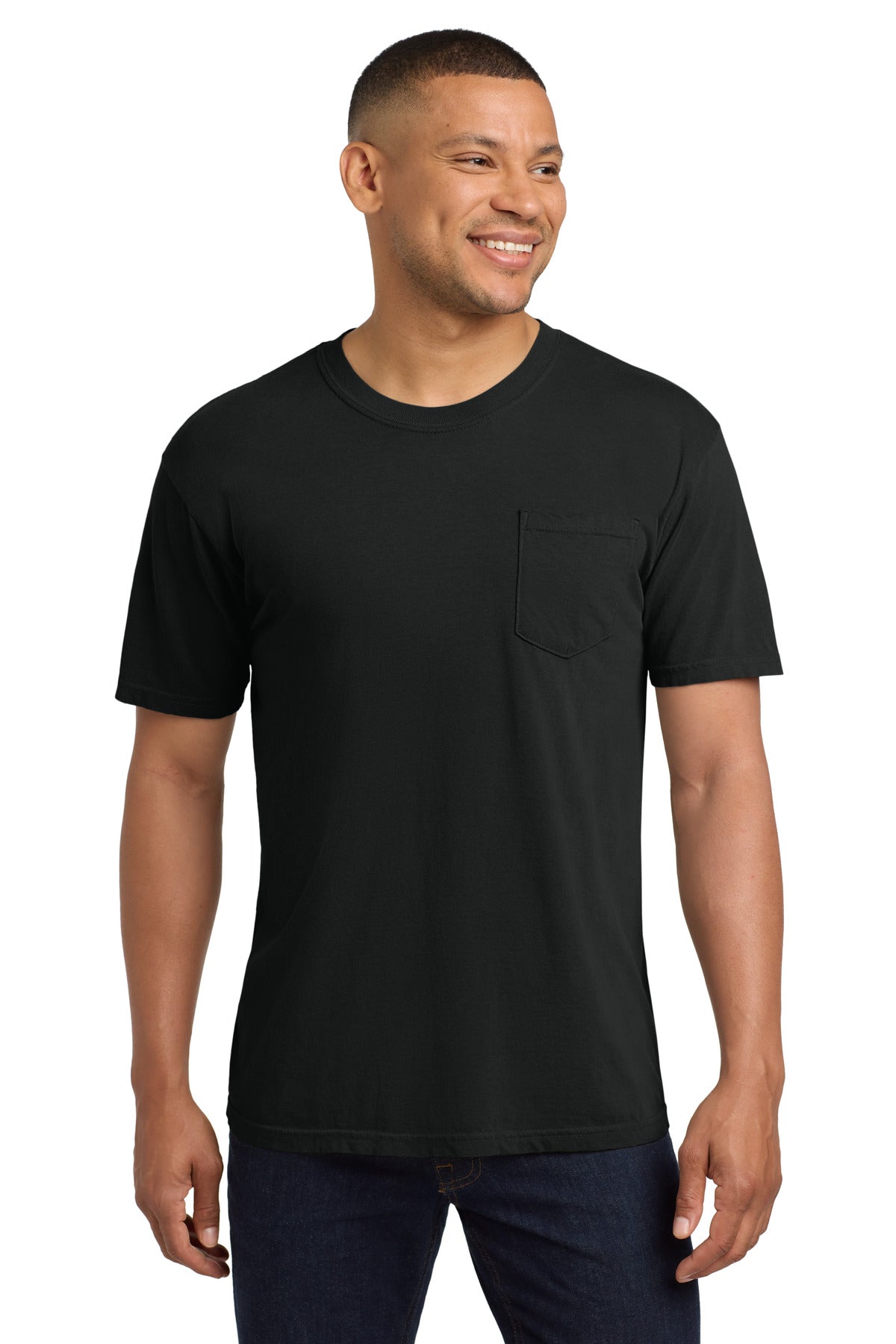 COMFORT COLORS  Heavyweight Ring Spun Pocket Tee. 6030 - Black