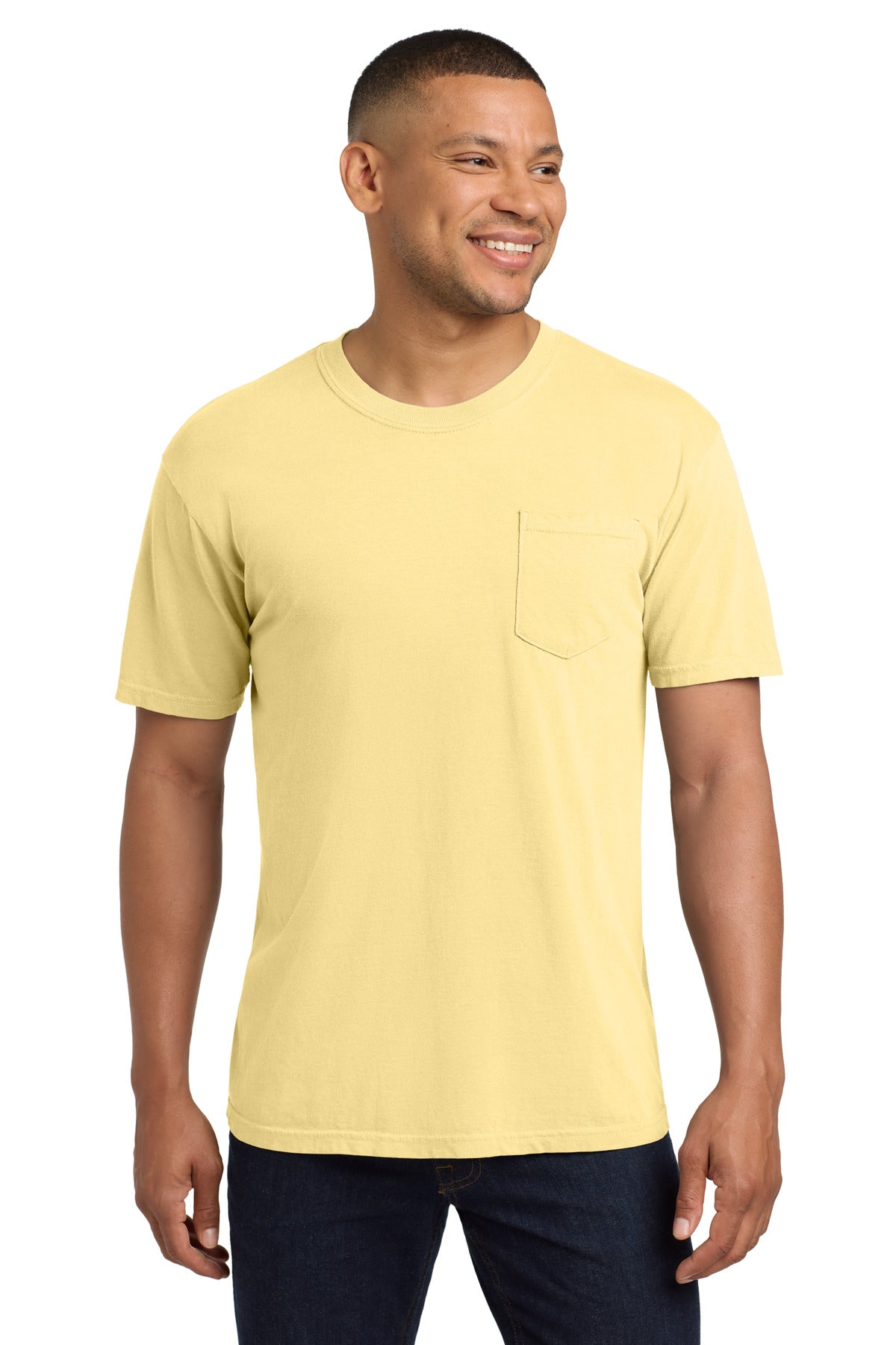 COMFORT COLORS  Heavyweight Ring Spun Pocket Tee. 6030 - Butter