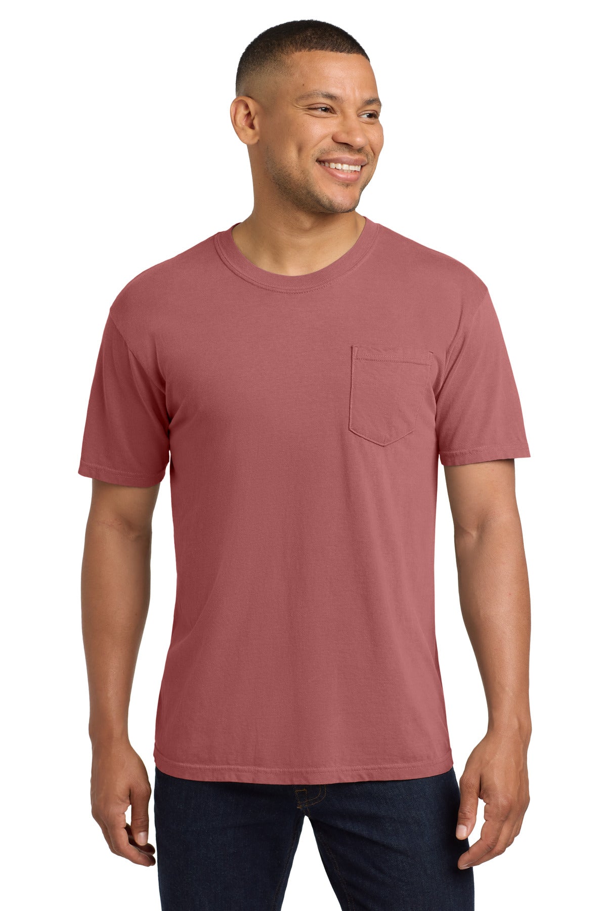 COMFORT COLORS  Heavyweight Ring Spun Pocket Tee. 6030 - Crimson