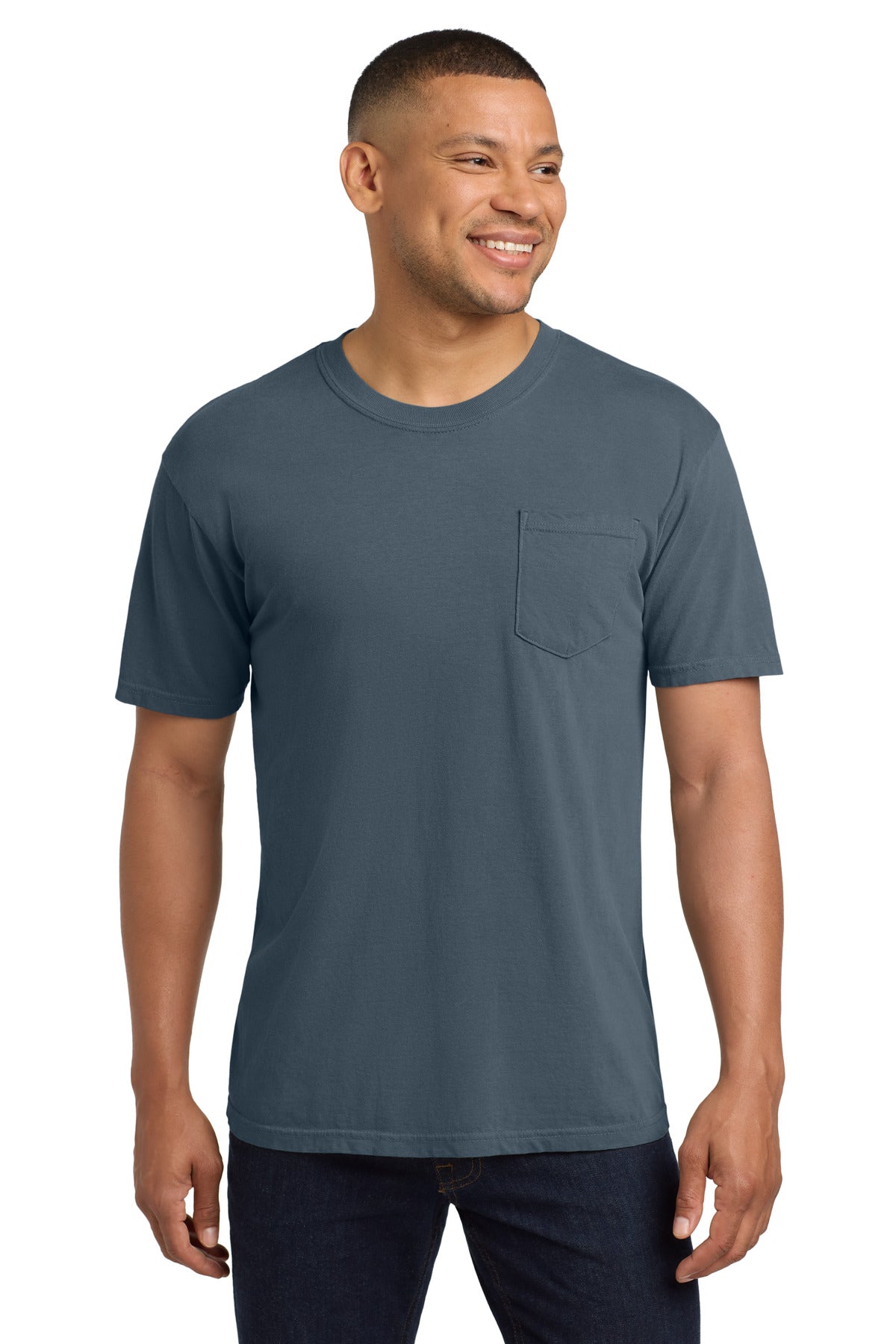 COMFORT COLORS  Heavyweight Ring Spun Pocket Tee. 6030 - Denim