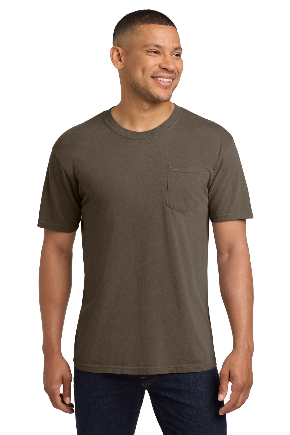 COMFORT COLORS  Heavyweight Ring Spun Pocket Tee. 6030 - Espresso