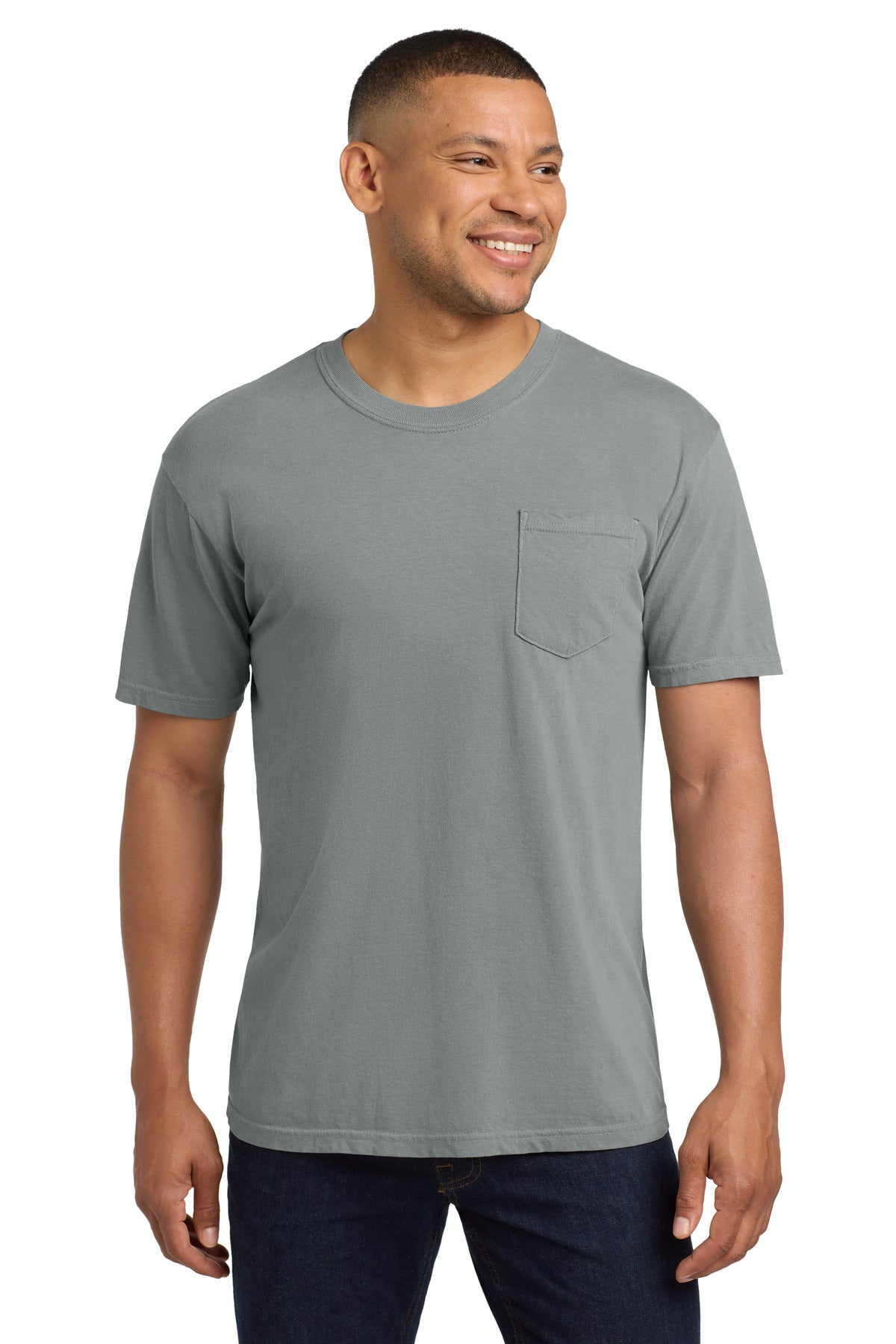 COMFORT COLORS  Heavyweight Ring Spun Pocket Tee. 6030 - Granite