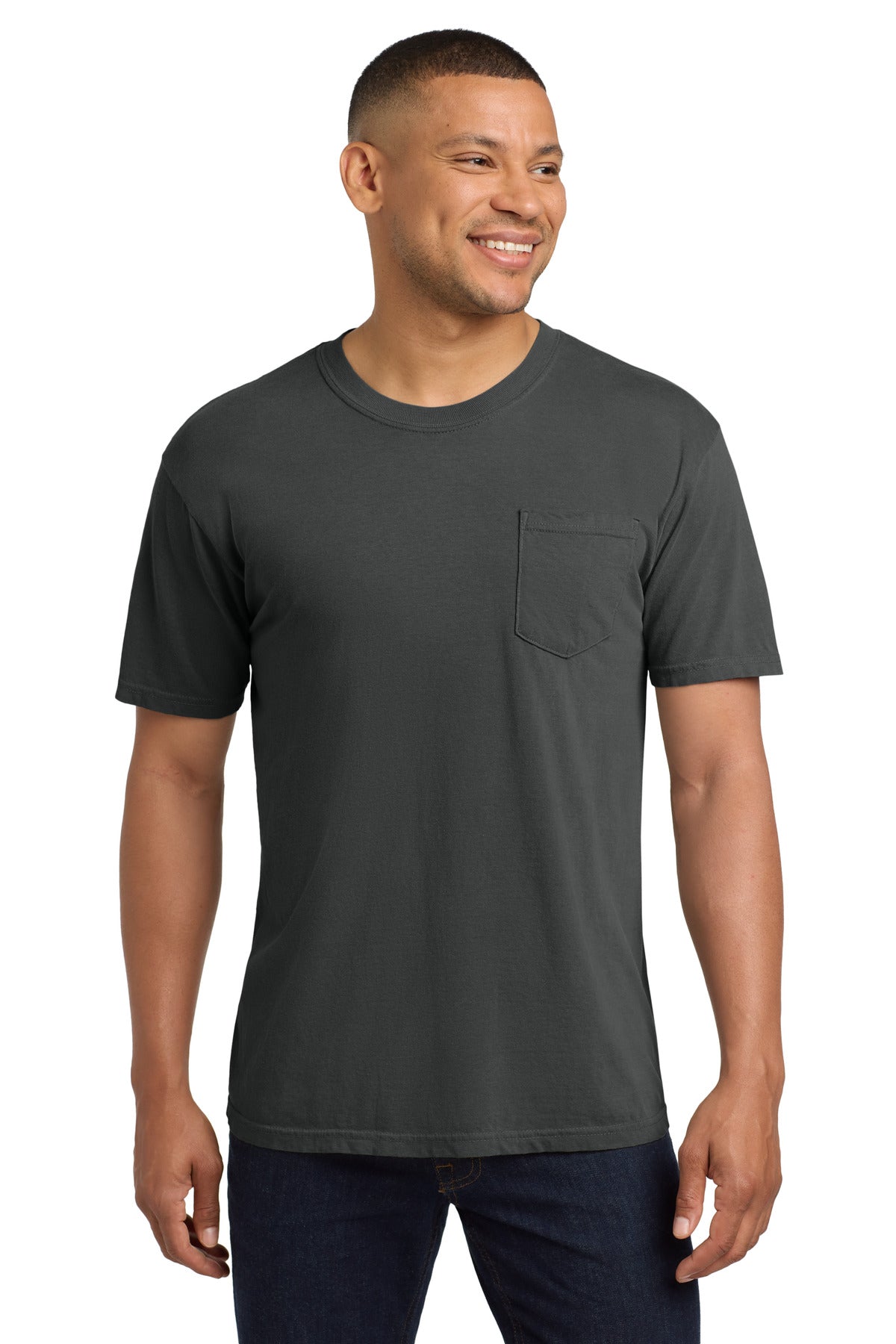 COMFORT COLORS  Heavyweight Ring Spun Pocket Tee. 6030 - Graphite