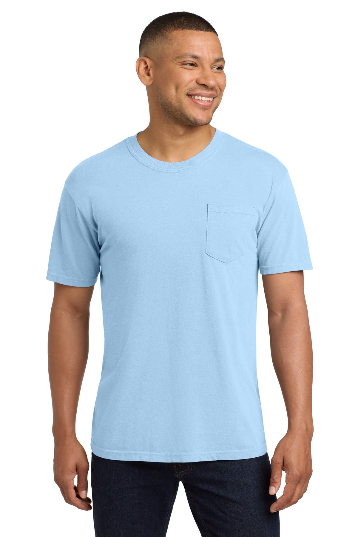 COMFORT COLORS  Heavyweight Ring Spun Pocket Tee. 6030 - Hydrangea