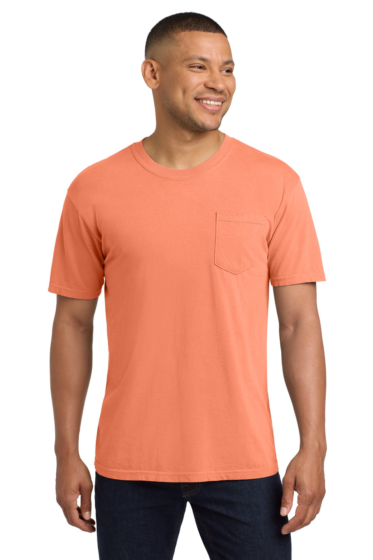 COMFORT COLORS  Heavyweight Ring Spun Pocket Tee. 6030 - Melon