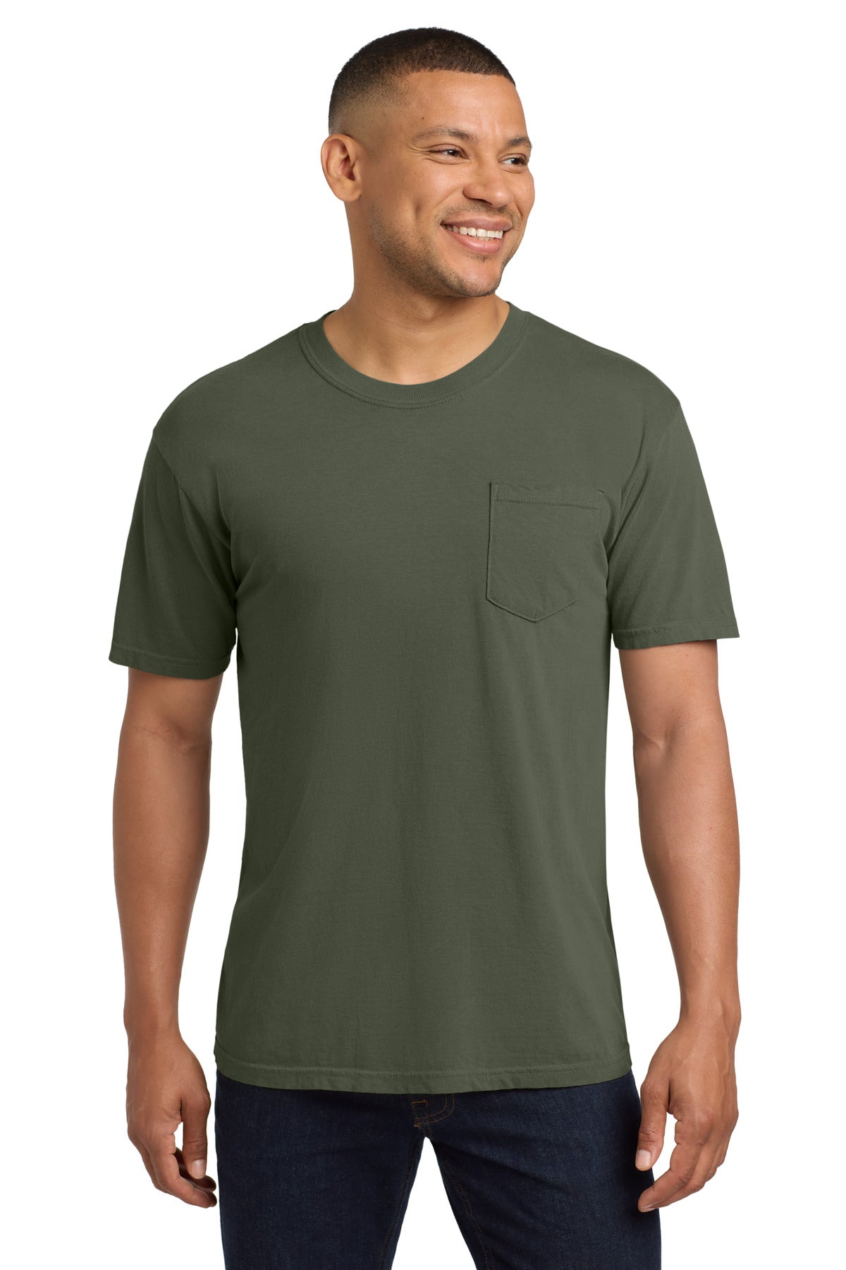 COMFORT COLORS  Heavyweight Ring Spun Pocket Tee. 6030 - Moss