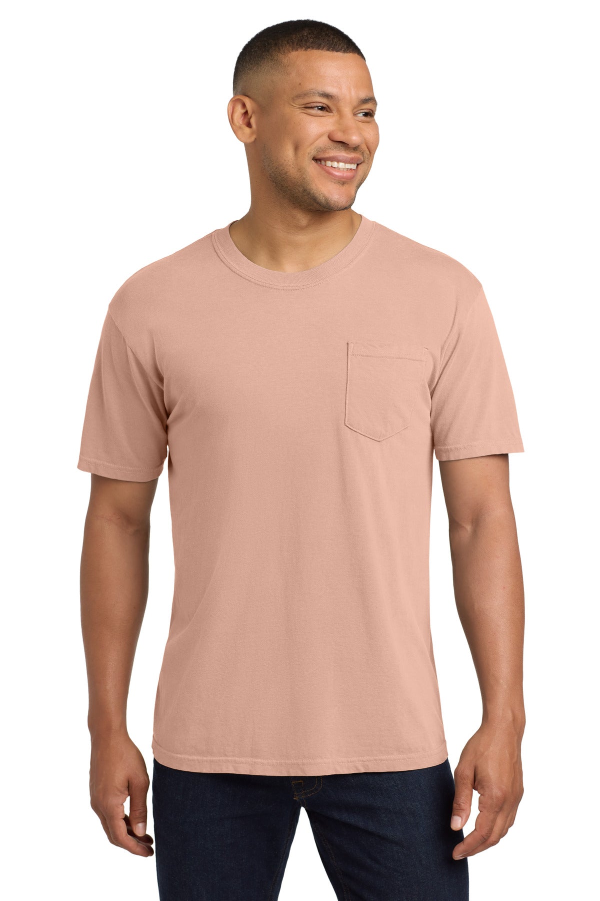 COMFORT COLORS  Heavyweight Ring Spun Pocket Tee. 6030 - Peachy