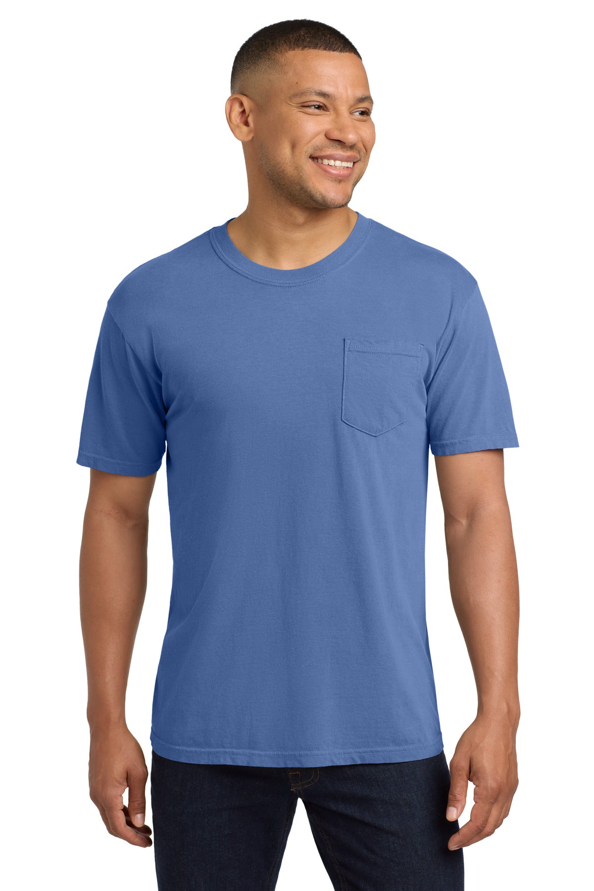 COMFORT COLORS  Heavyweight Ring Spun Pocket Tee. 6030 - Periwinkle