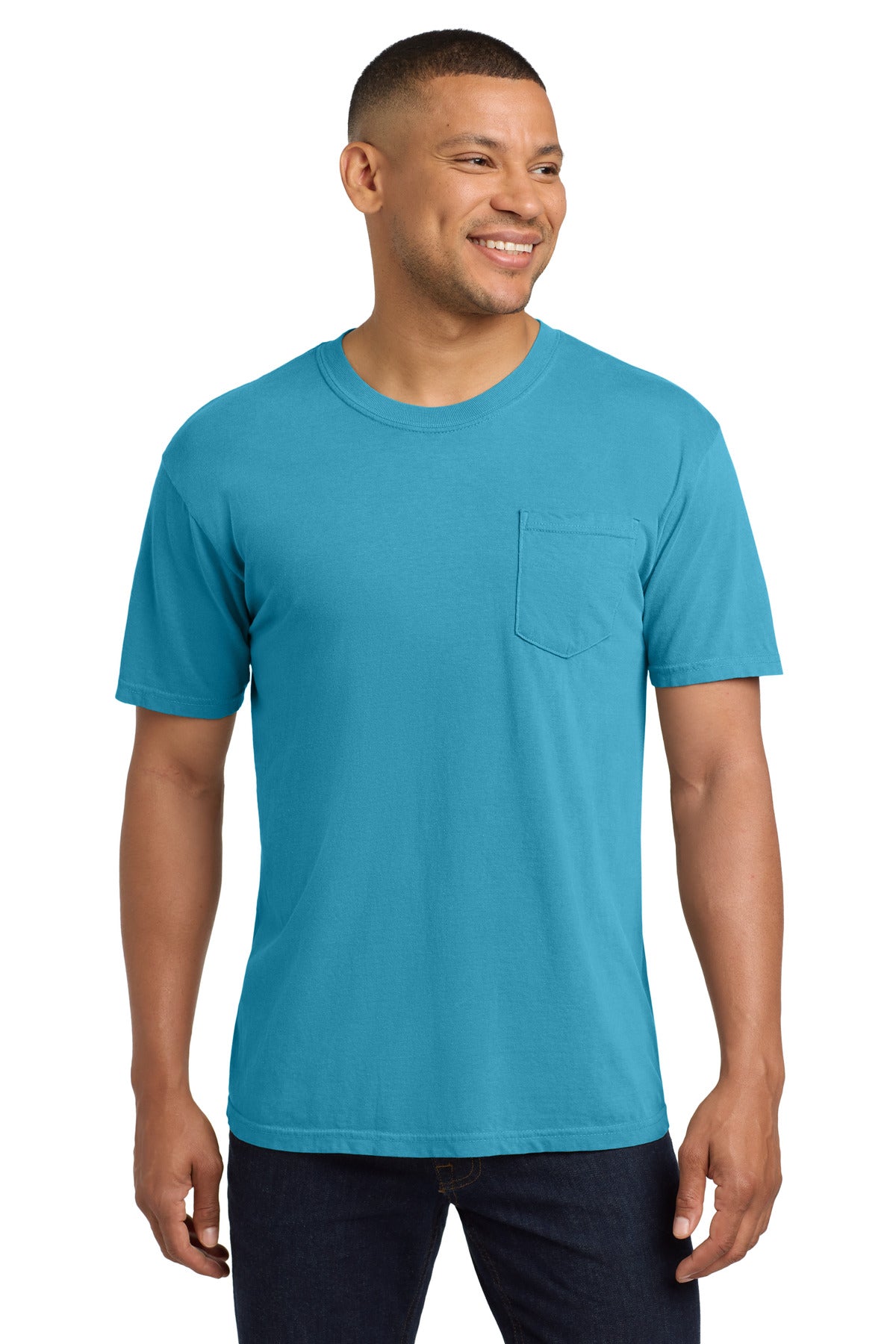 COMFORT COLORS  Heavyweight Ring Spun Pocket Tee. 6030 - Sapphire