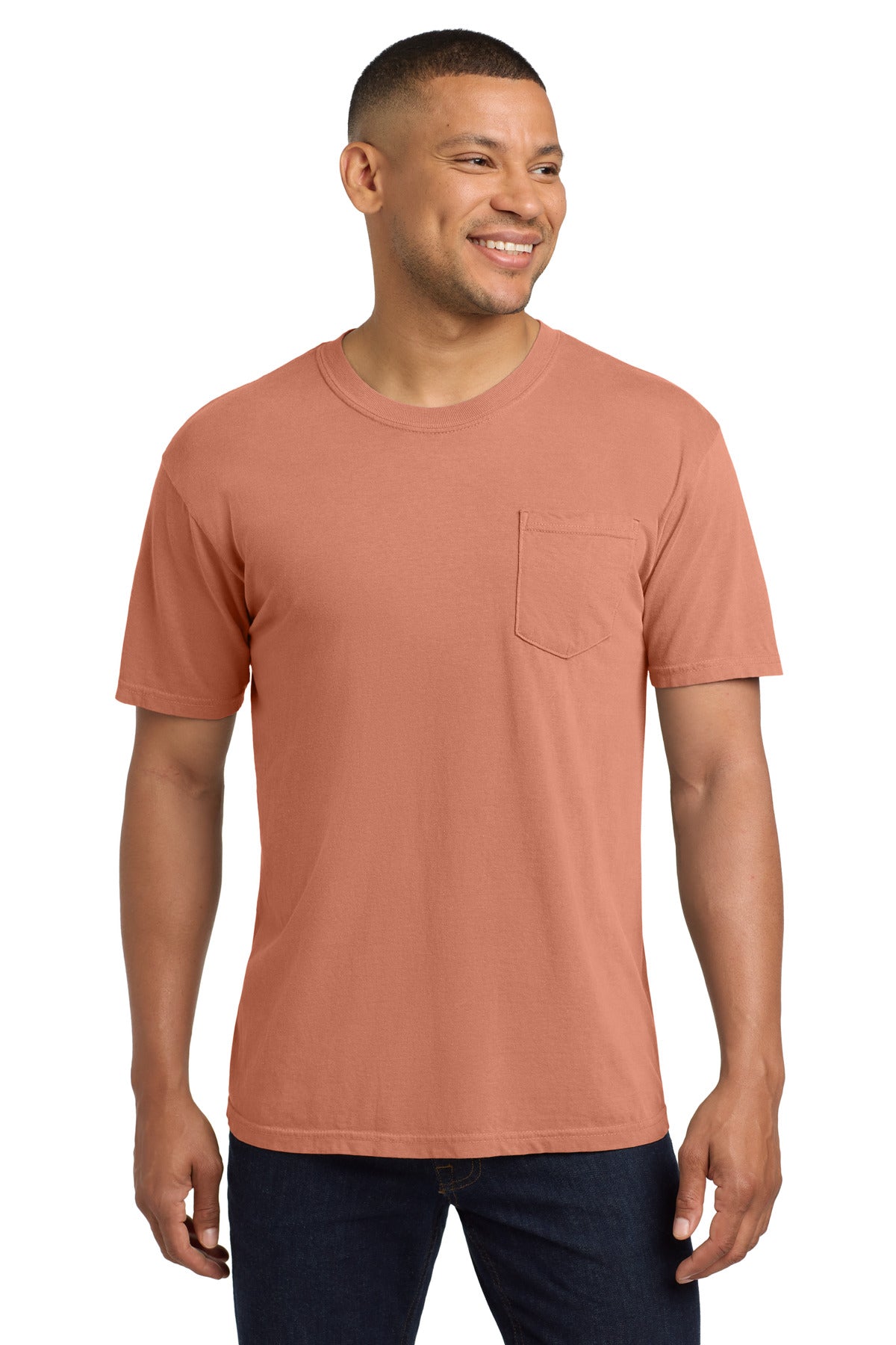 COMFORT COLORS  Heavyweight Ring Spun Pocket Tee. 6030 - Terracotta