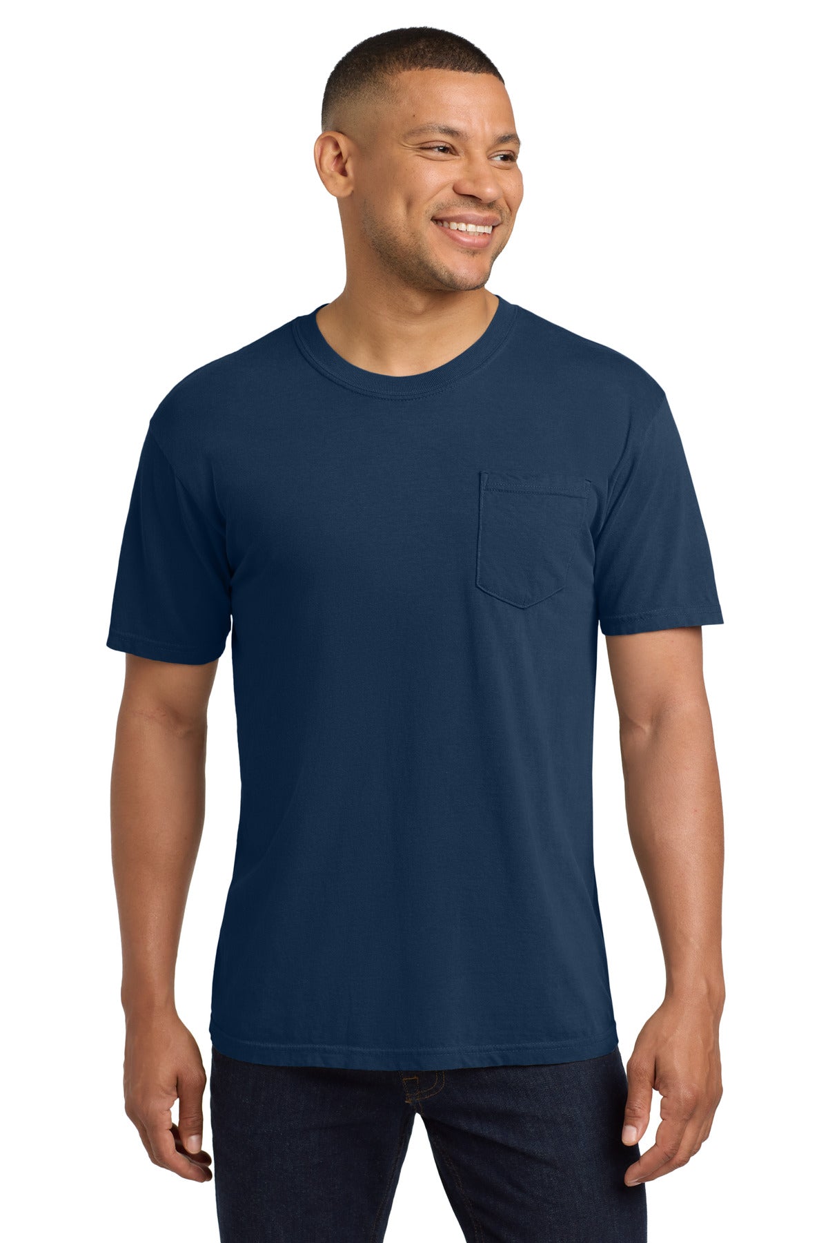 COMFORT COLORS  Heavyweight Ring Spun Pocket Tee. 6030 - True Navy