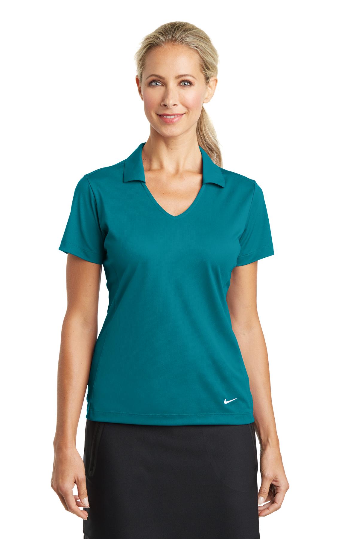 Nike Women's Dri-FIT Vertical Mesh Polo. 637165 - Blustery