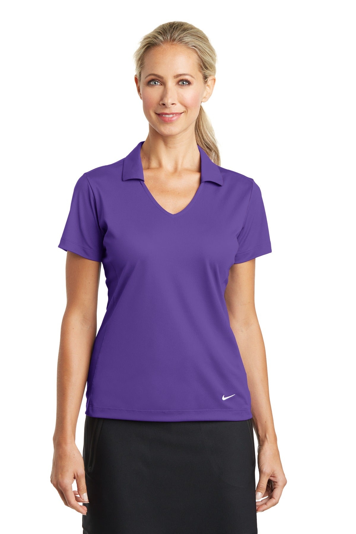 Nike Women's Dri-FIT Vertical Mesh Polo. 637165 - Court Purple