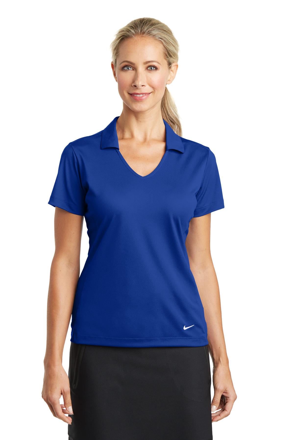 Nike Women's Dri-FIT Vertical Mesh Polo. 637165 - Old Royal