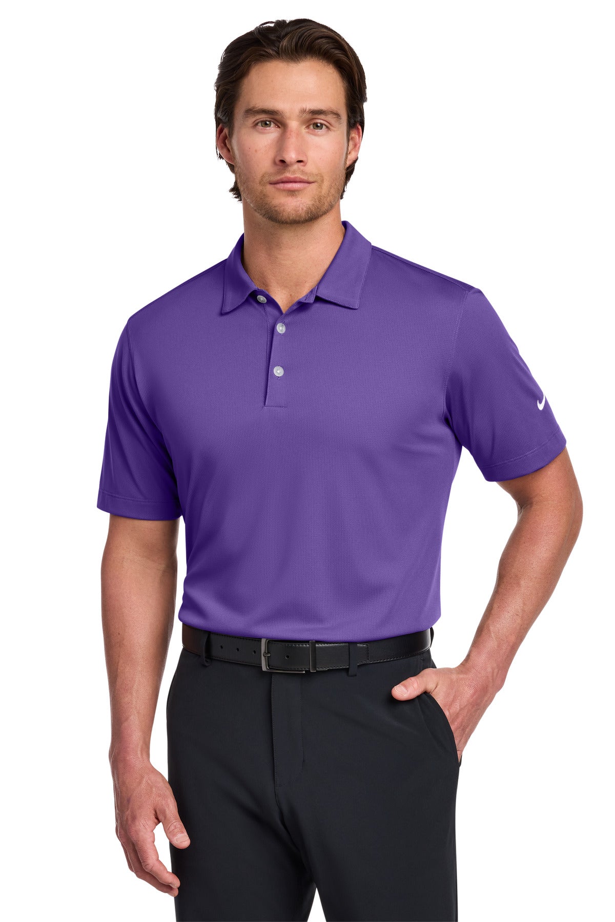 Nike Dri-FIT Vertical Mesh Polo. 637167 - Court Purple