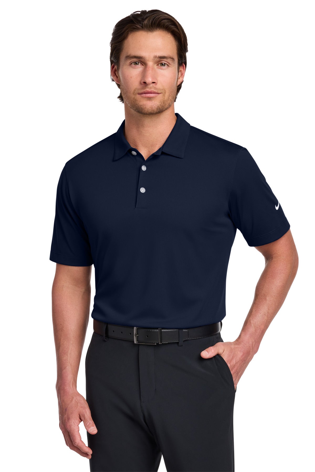 Nike Dri-FIT Vertical Mesh Polo. 637167 - Marine
