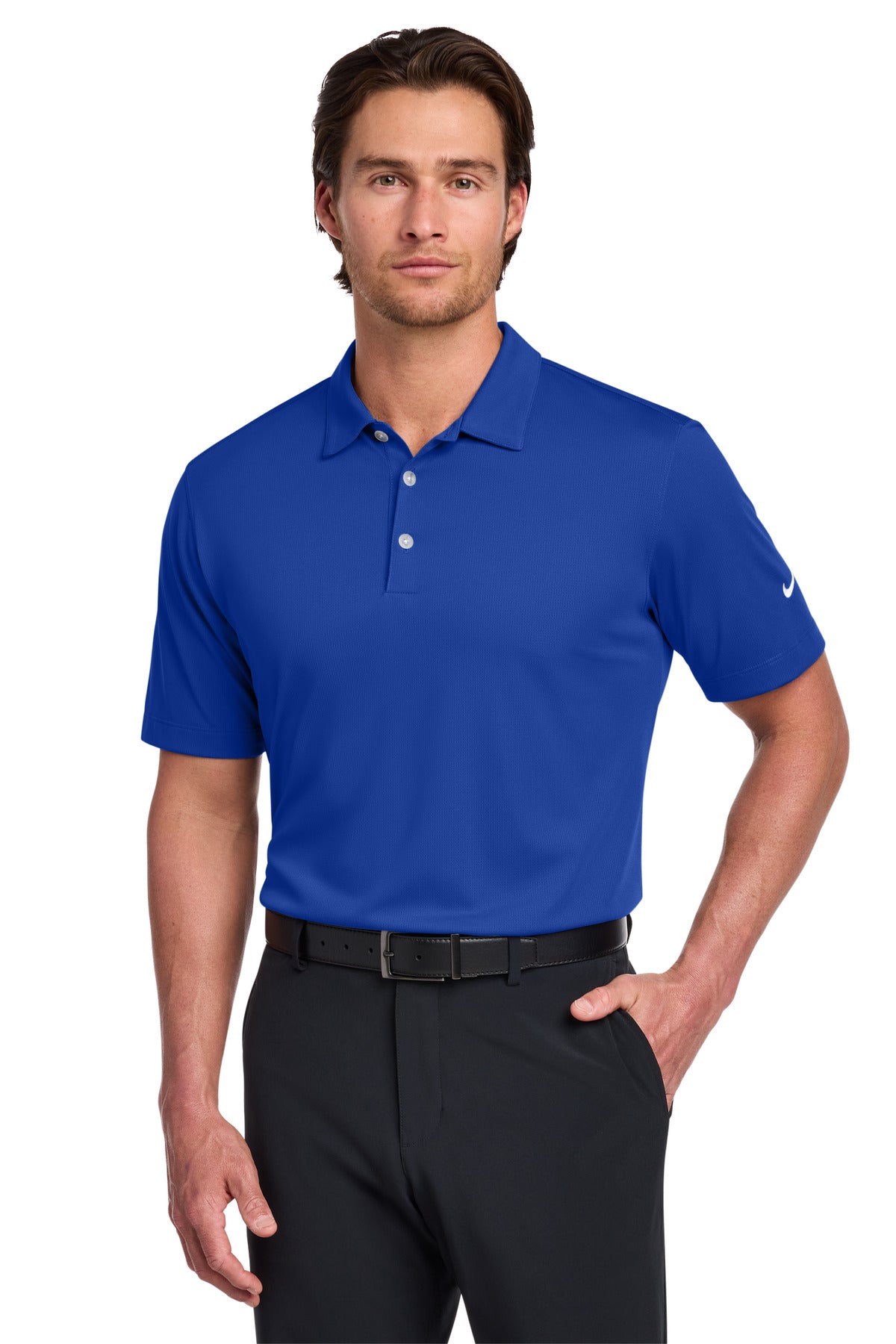 Nike Dri-FIT Vertical Mesh Polo. 637167 - Old Royal