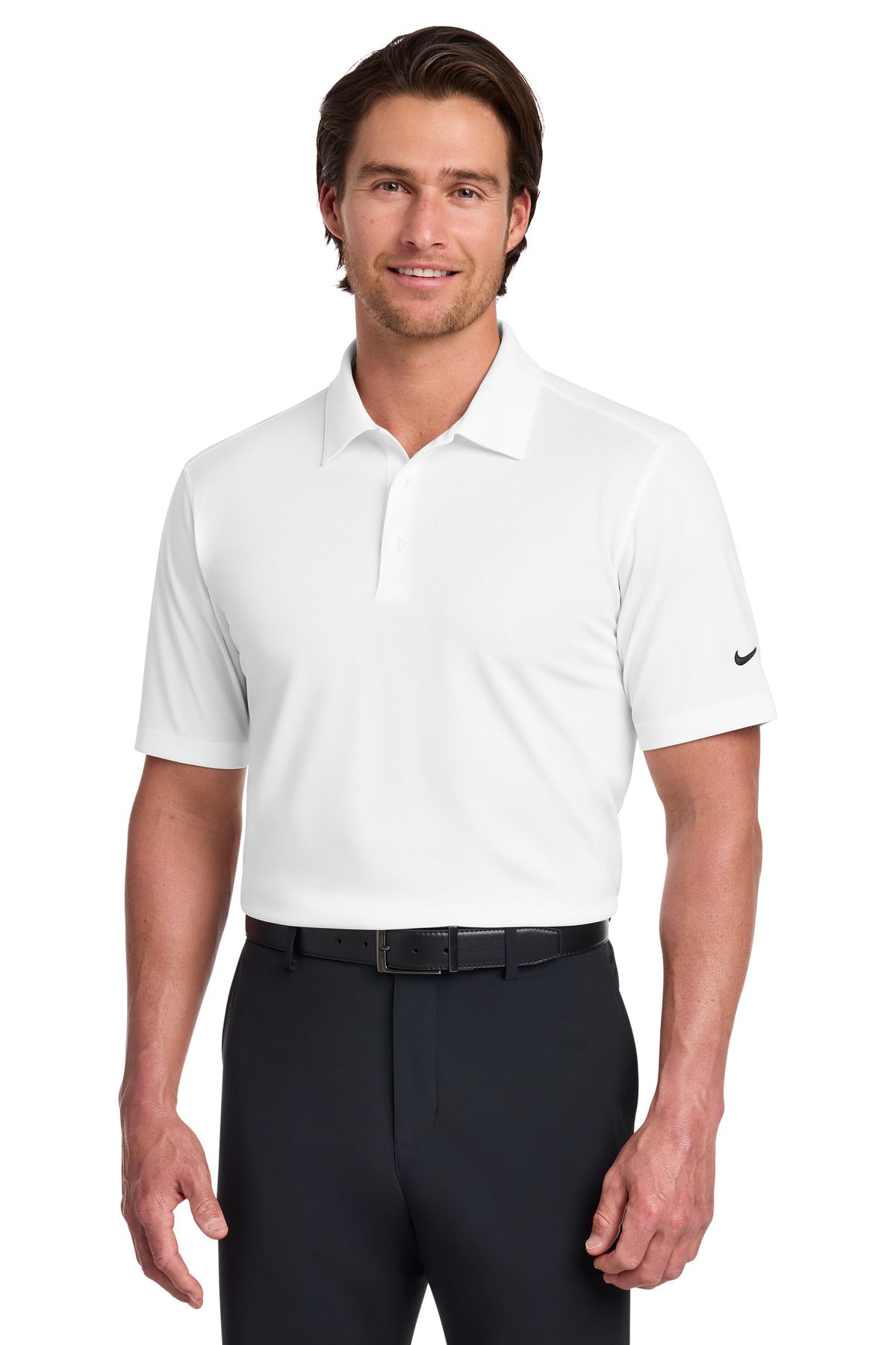 Nike Dri-FIT Vertical Mesh Polo. 637167 - White