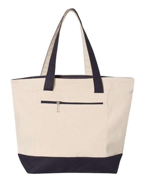 Q-Tees Q1300 - Natural/ Navy