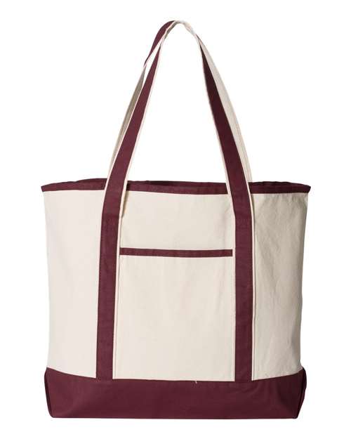 Q-Tees Q1500 - Natural/ Maroon