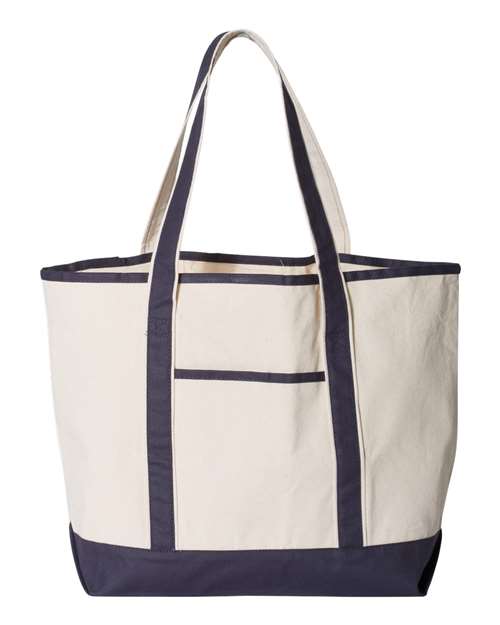 Q-Tees Q1500 - Natural/ Navy