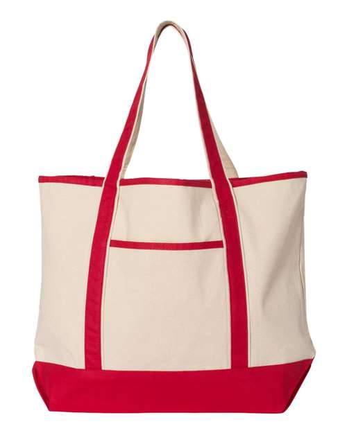 Q-Tees Q1500 - Natural/ Red