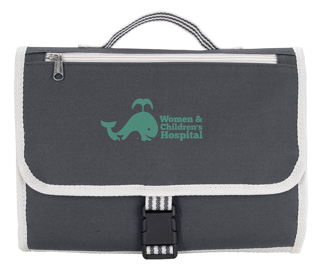 Stripe Diaper Changing Travel Pouch/Mat