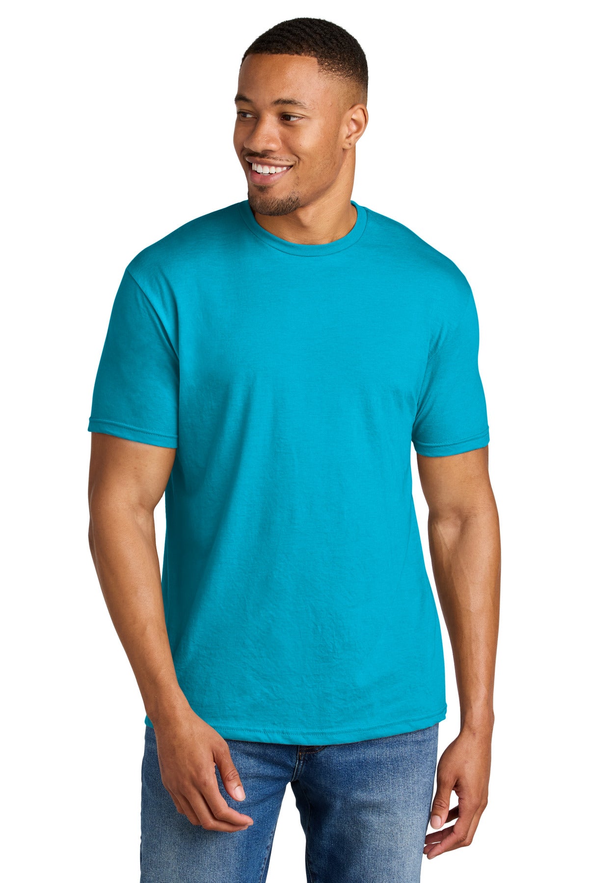 Gildan Softstyle CVC Tee 64000CVC - Caribbean Mist