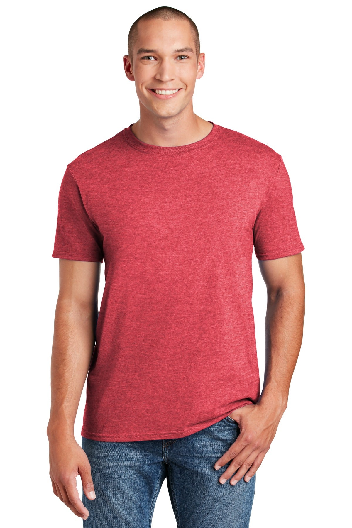 Gildan Softstyle T-Shirt. 64000 - Heather Red
